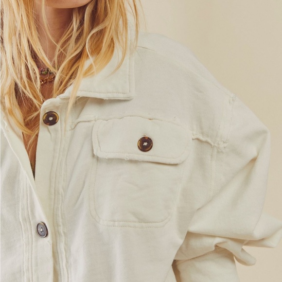 Free People Saturday shirt jacket - lazy bones cream - Picture 2 of 7
